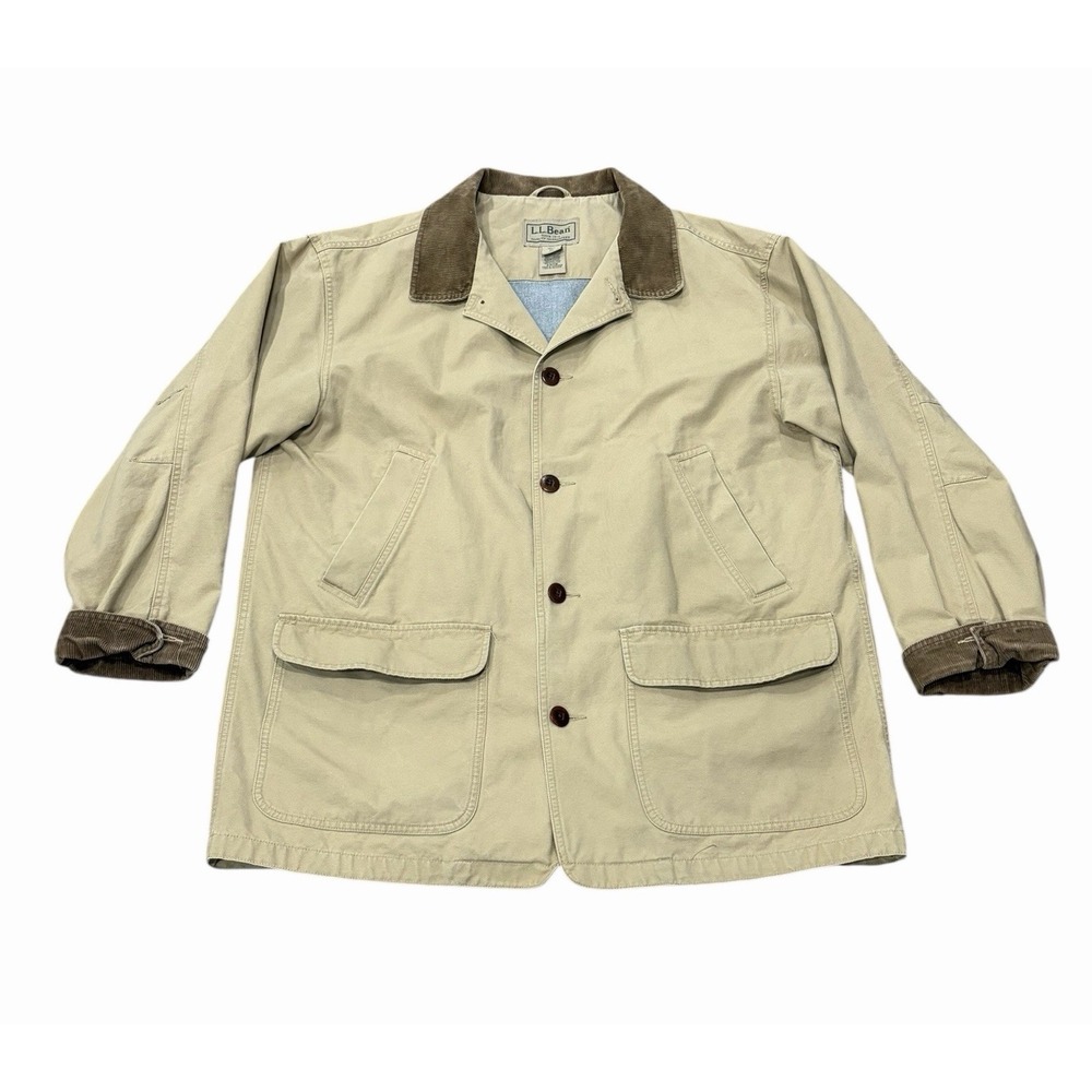 Vintage LL Bean Mens Original Field Coat Lined Barn Chore Jacket XL Tan 0 WY16